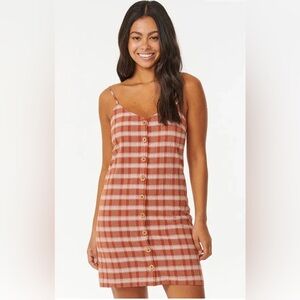 NWOT RIP CURL CLASSIC SURF STRIPE BUTTON THROUGH DRESS